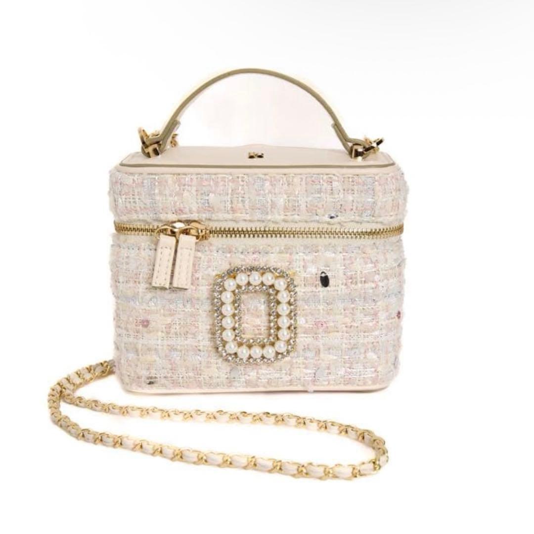 バッグ Tweed Crystal Vanity Bag herlipto Herlipto Tweed Chain Vanity Bag ハーリップトゥ - メルカリ